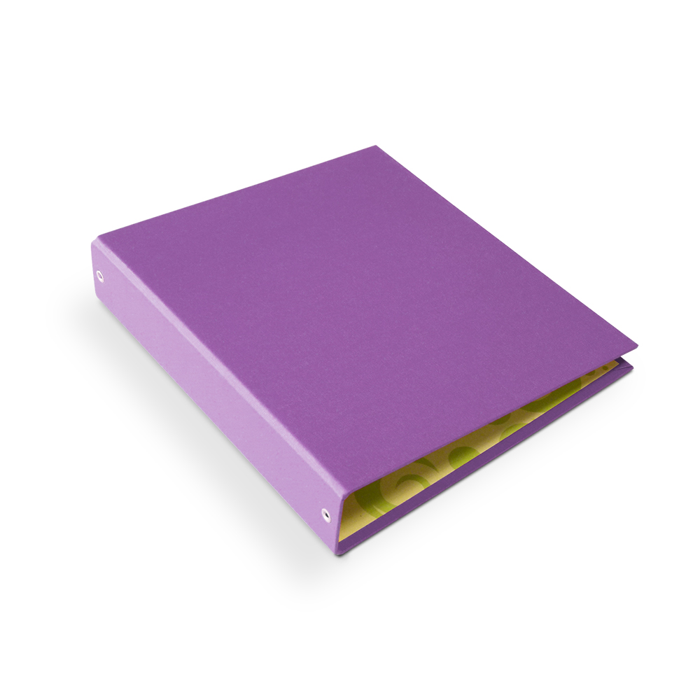 Carpeta 3 anillos 40 mm forrada N°3 violeta