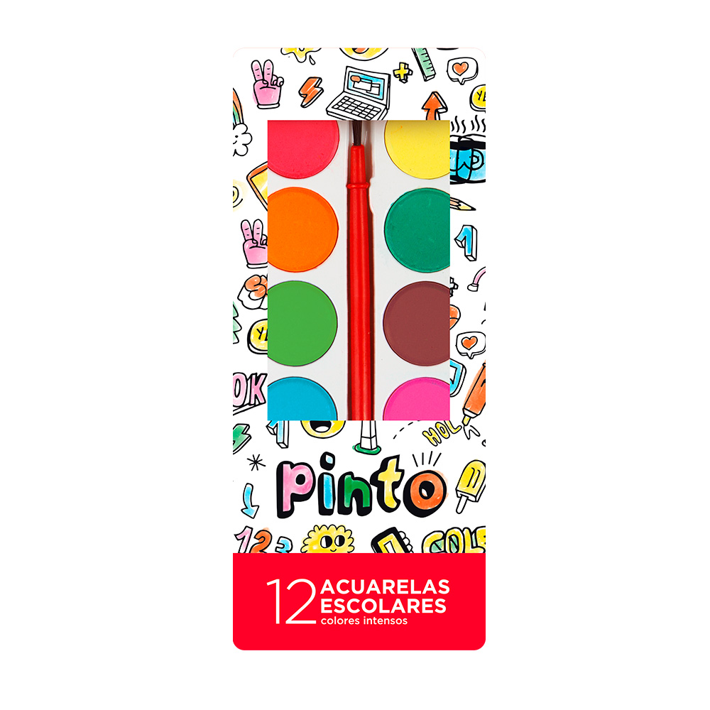 Acuarela Filgo, paleta de 12 colores