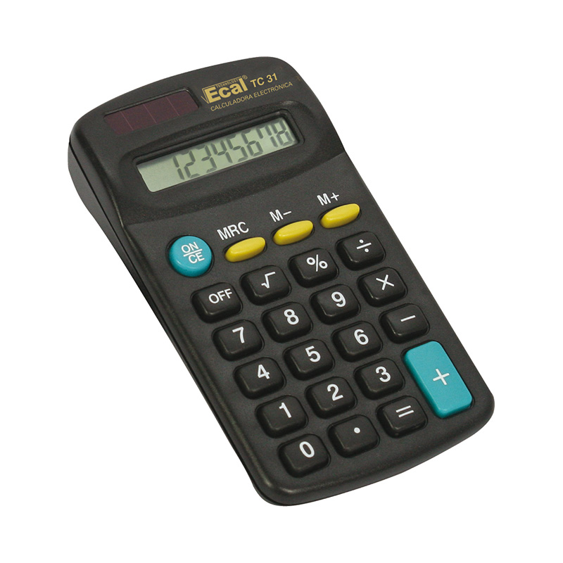 Calculadora Ecal TC-31 Bolsillo Med.113x64x20mm. 8Díg.