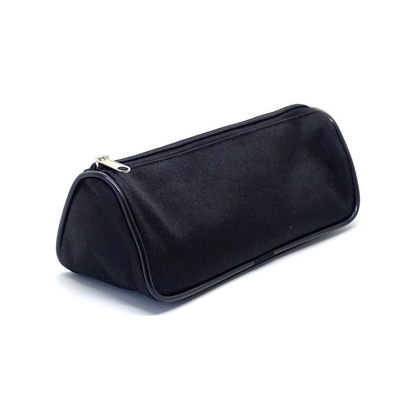 Cartuchera de tela cordura de 1 cierre tipo bananita negra