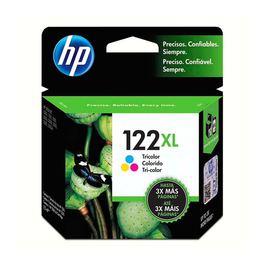 CARTUCHO ORIGINAL HP 122XL CH564HL, Alto Rendimiento, Tricolor
