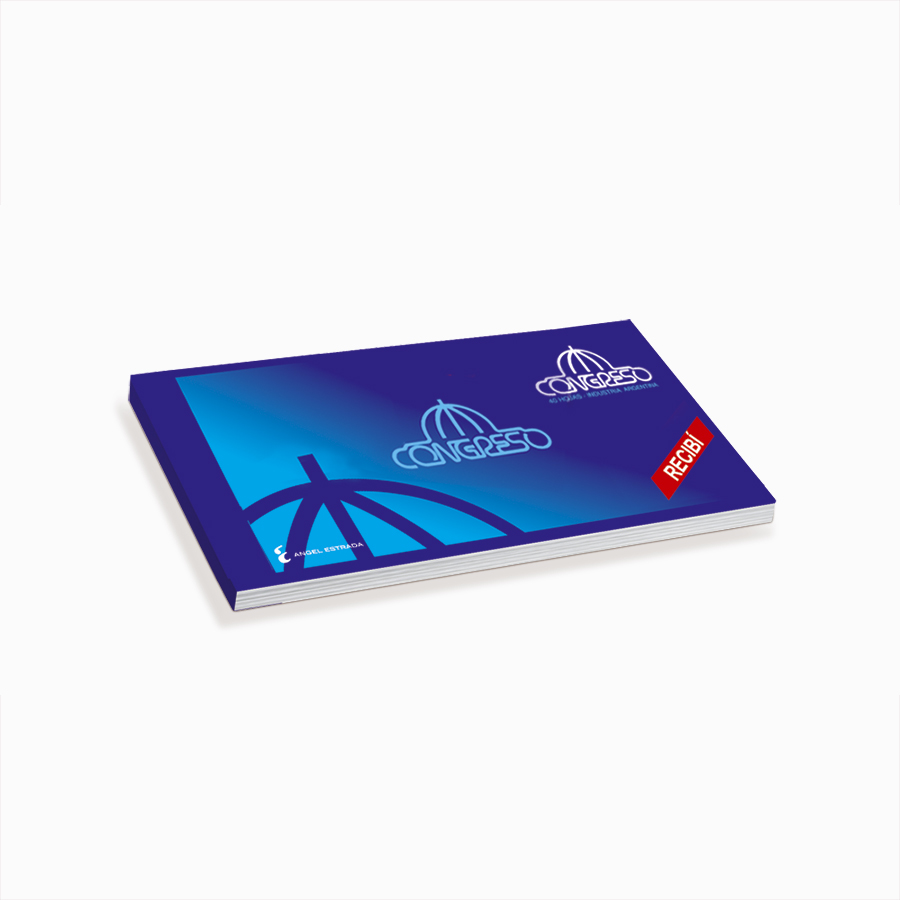 Talonario Recibí Congreso mediano 24 x 9,5 cm