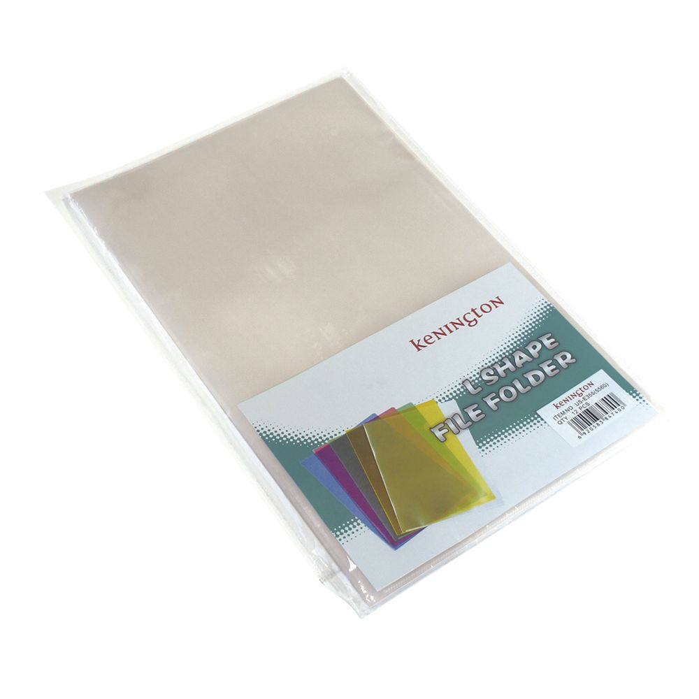 Carpeta en L Oficio, pack de 12 unidades