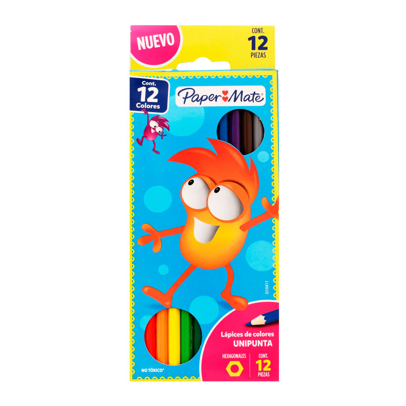 Lápices de colores Paper Mate largos, de 12 colores