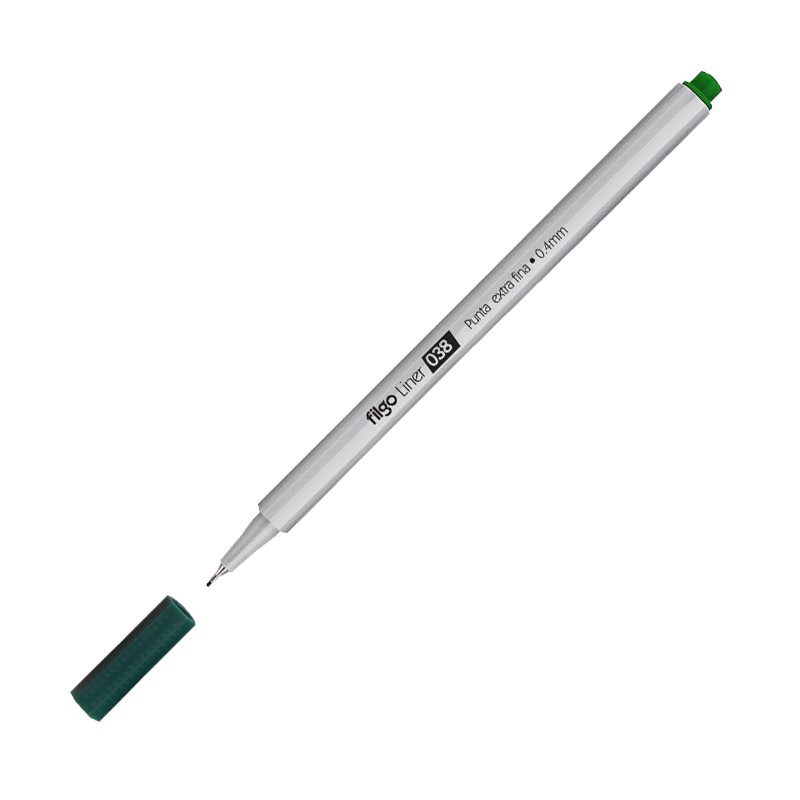 Microfibra de punta ultra fina 0.4mm. Filgo Liner 038 verde