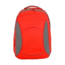 Mochila escolar RQ School lisa 17" roja y gris