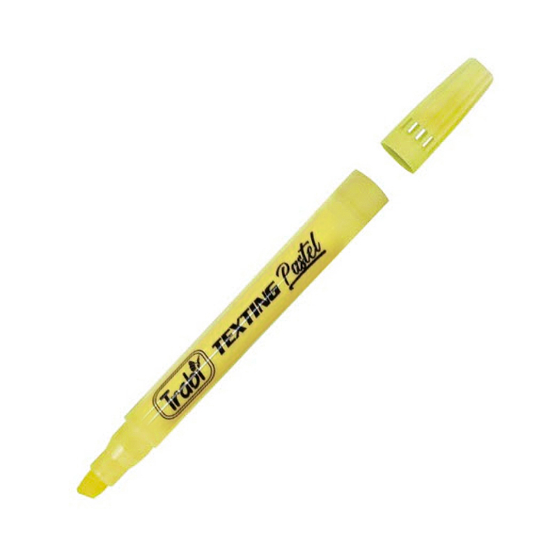 Resaltador Fino Trabi Texting Pastel amarillo