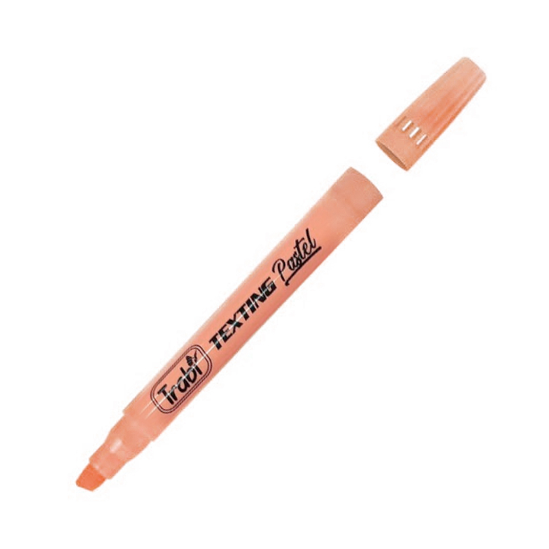 Resaltador Fino Trabi Texting Pastel naranja