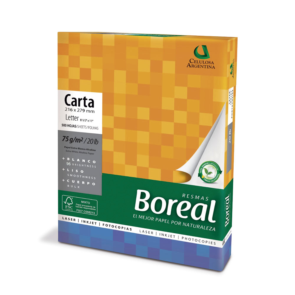Resma Boreal Carta, 75g.