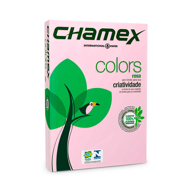 Resma Chamex A4 rosa, 75g.(D)