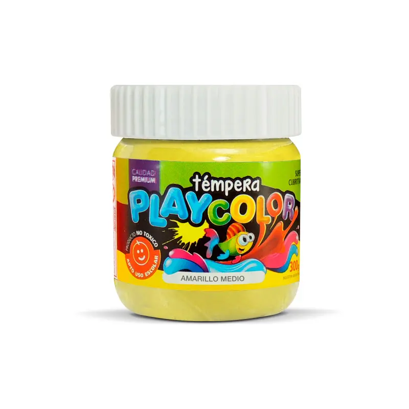 Témpera Playcolor,  250cc. Amarillo