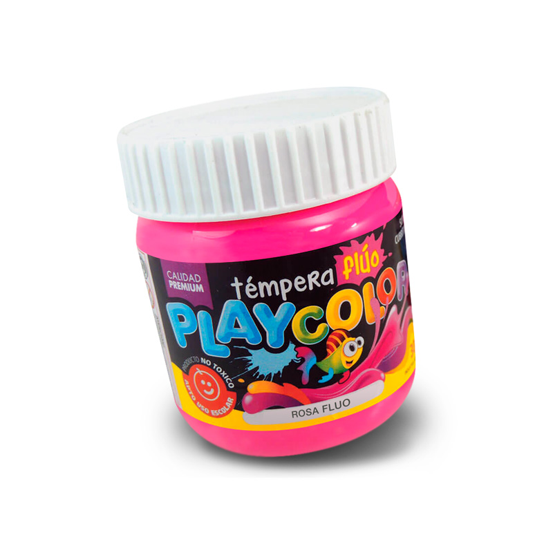 Témpera Playcolor,  250cc. Fluo Rosa