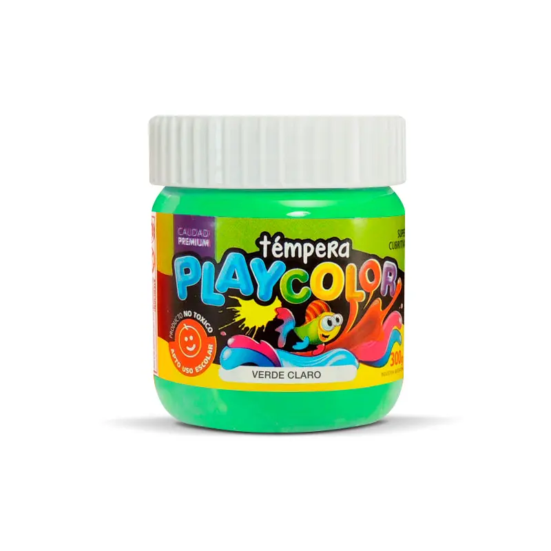 Témpera Playcolor,  250cc. Verde Claro
