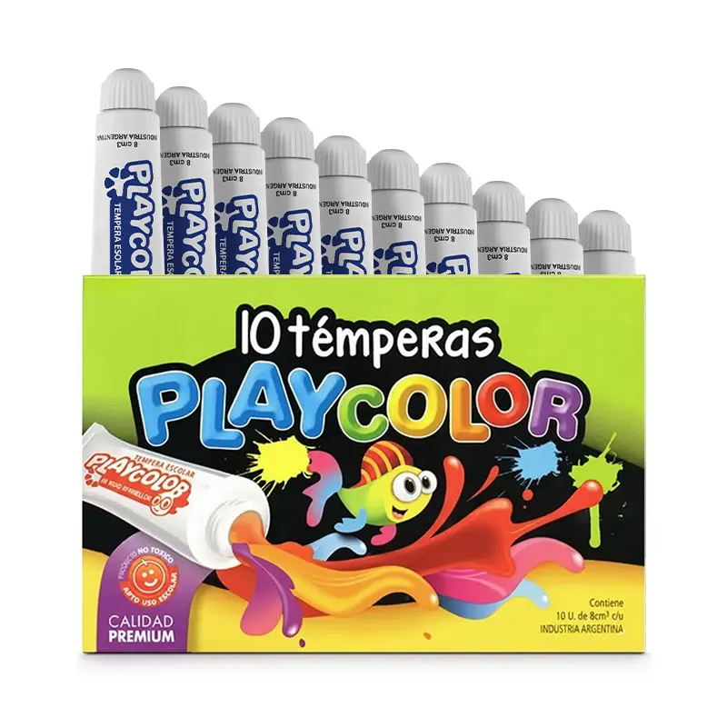 Témpera Playcolor Azul ultramar, 8cc. caja de 10 unidades 
