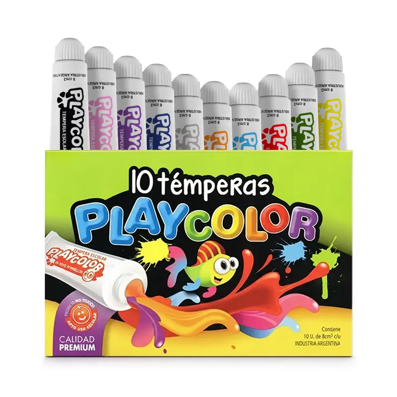 Témpera Playcolor, 8cc. caja de 10 Colores