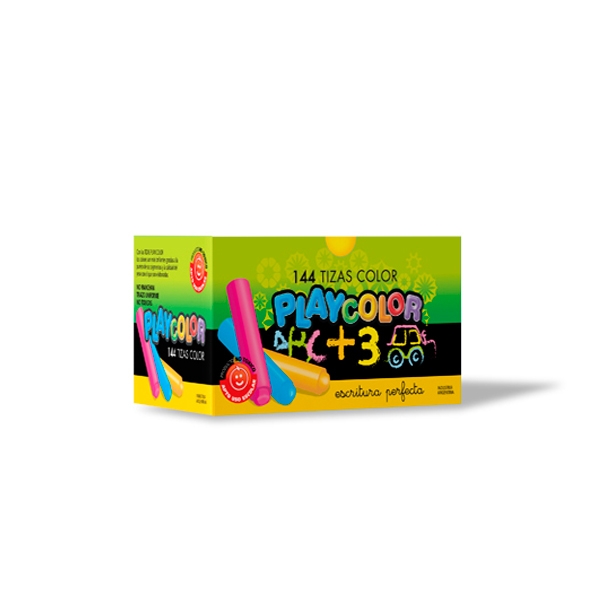 Tiza Playcolor color, caja de 144 unidades