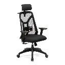 Sillón Tokio con Brazos + Cabezal Synchro, negro