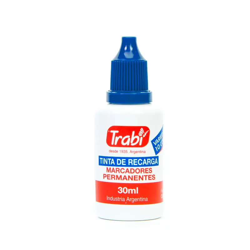 Tinta para Marcador al solvente azul Trabi, 30cc.