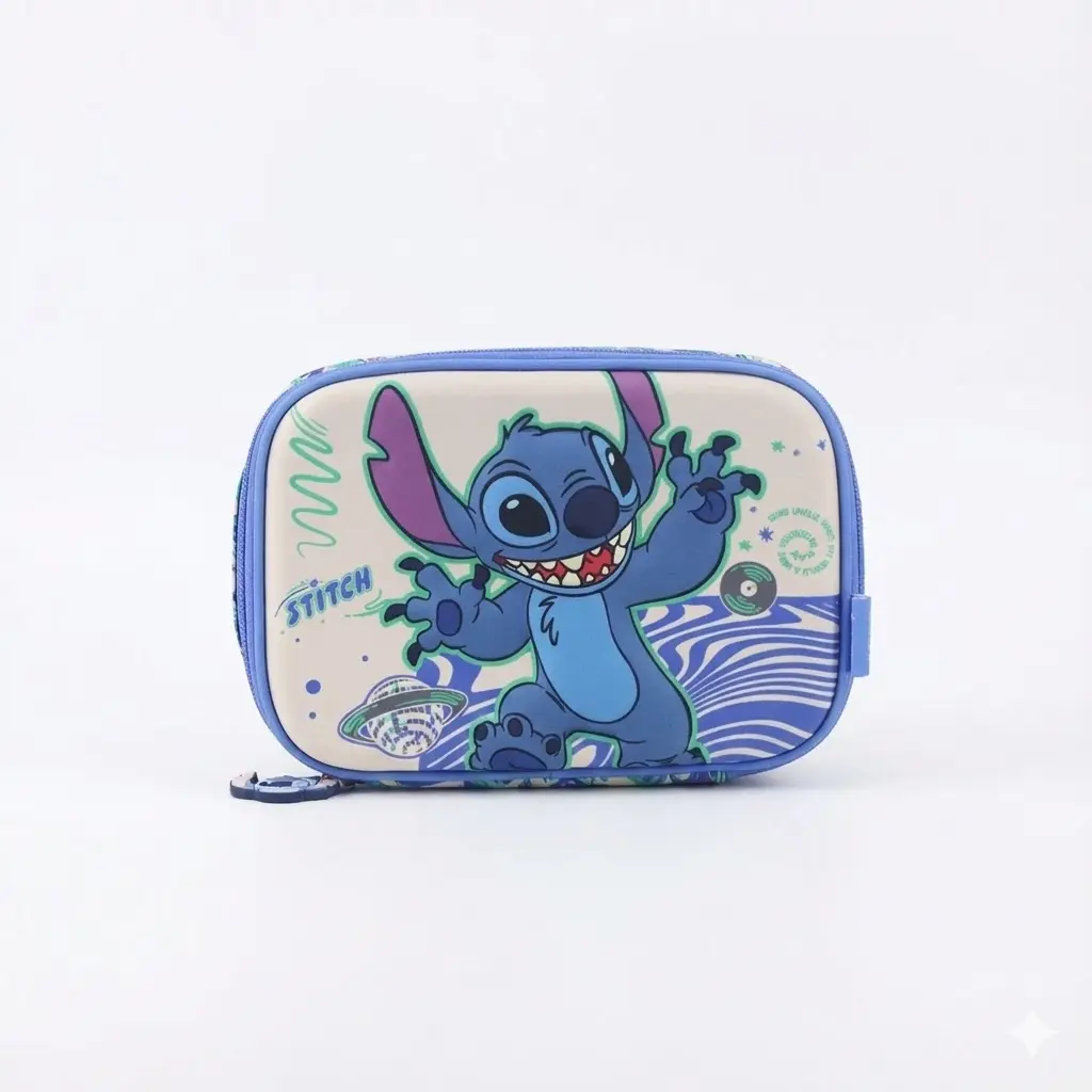 Cartuchera de 1 cierres con 1 división LSyD Stitch 73.1000014