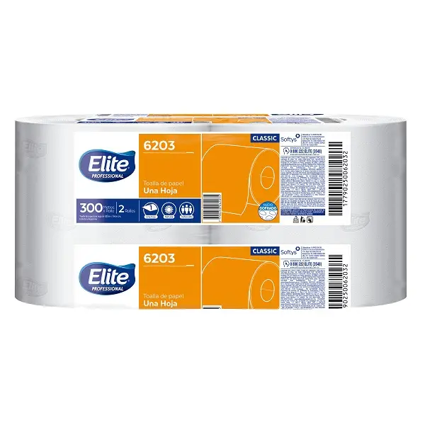 Rollo de papel Elite Jumbo 300 Mts HS Pack x 2