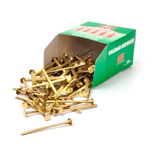 [BROCHE2PN8] Broches de 2 puntas N°8, 40mm. caja de 100 unidades