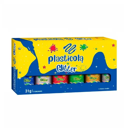 [PLASTBRCJ1X6] Adhesivo brillo Plasticola, 38g. pack de 6 unidades