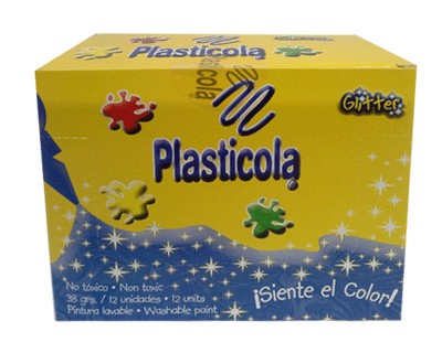 [PLASTBRIRI12] Adhesivo brillo Plasticola iridiscente, 38g. pack de 12 unidades