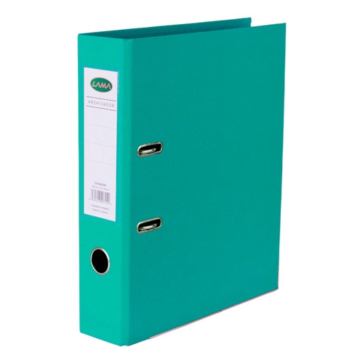 [BIBLAMOFVMAR] Bibliorato forrado Lama Oficio, verde marino, lomo de 70mm.