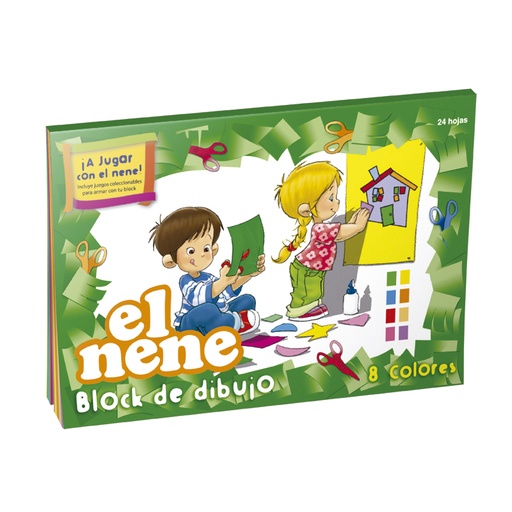 [ELNENEBKCO5] Block de dibujo El Nene N°5, 24 hojas color
