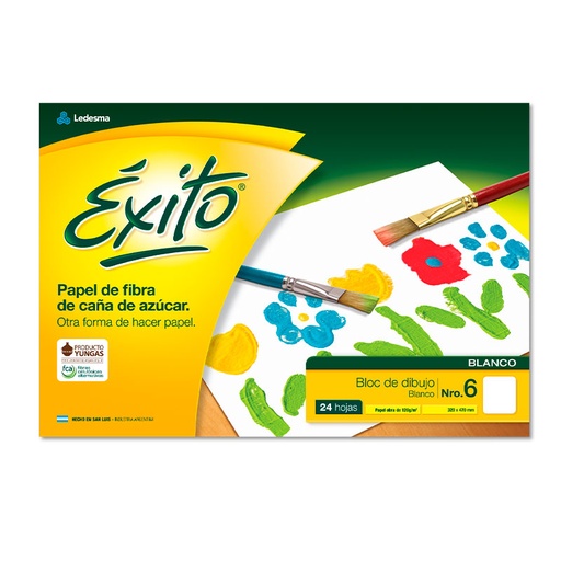[EXITOBKCOLO5] Block de dibujo Éxito N°5, 24 hojas lisas color