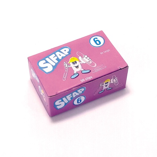 [SIFAPCLIPN6] Broches Clips Sifap N°6, 48mm. caja de 50 unidades