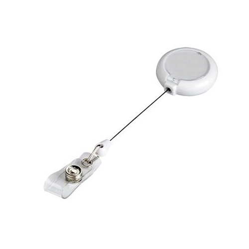 [DASAPORTACRE] Porta credencial extensible con clip Blanco