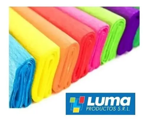 [CREPEAMARX10] Papel Crepe Luma amarillo, pack de 10 unidades