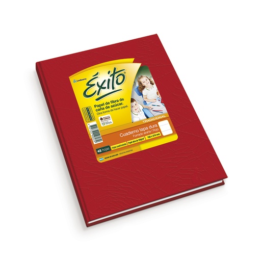 [EXITO1ROJ48C] Cuaderno Éxito E1 Universo rojo, 16x21cm. 48 hojas cuadriculadas