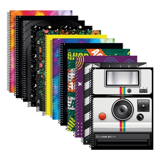 [LINE1629784RA] Cuaderno Línea 16 espiiralado, 22x29cm. 84 hoja rayadas cuadriculadas