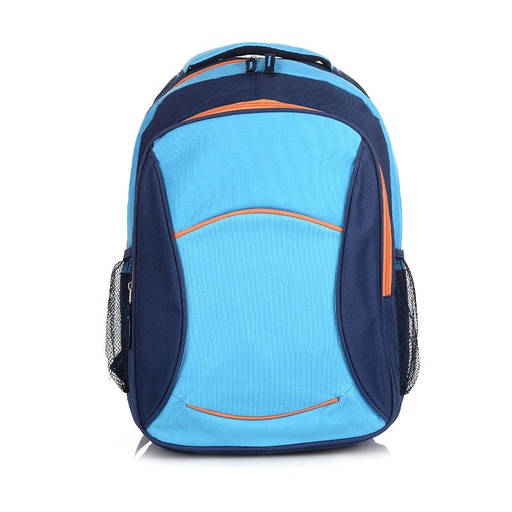 [MOCHRQSCHL14] Mochila escolar RQ School lisa 17" azul y celeste