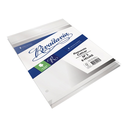 [RIVCALCAR3] Repuesto de calcar Rivadavia N°3, 8 hojas