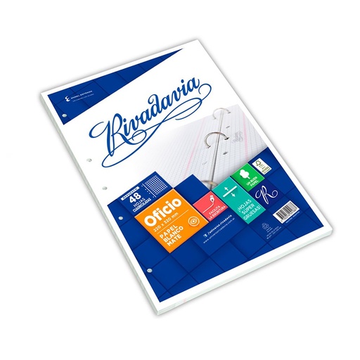 [RIVOF48CUAD] Repuesto Rivadavia Oficio, 48 hojas cuadriculadas