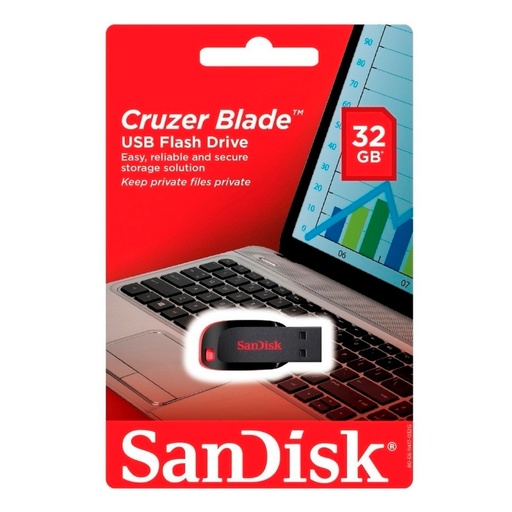 [SANDISK32G3.0] Pen drive 32GB SanDisk Cruzer Blade 3.2