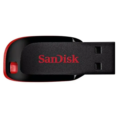 [SANDISK64G2.0] Pen drive 64GB SanDisk Cruzer Blade 2.0, neg/rojo