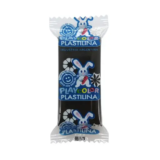 [PLAYPLA200NE] Plastilina Playcolor negra, 200g.