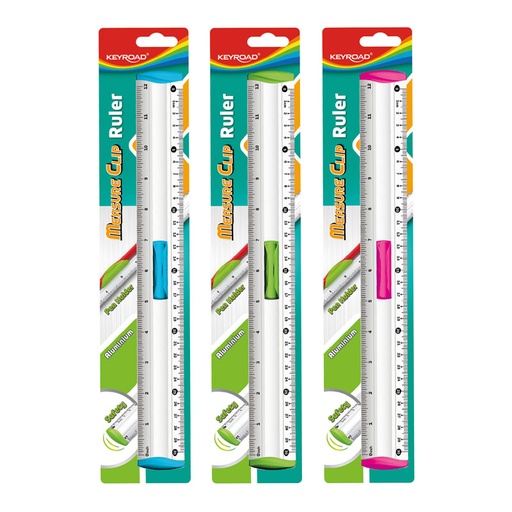 [OLAMREGALU30] Regla de aluminio Keyroad Measure Clip, 30cm.