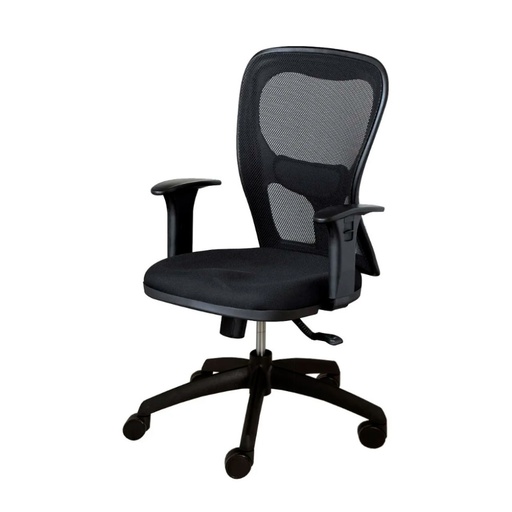 [INDIABRBASC] Silla Neumática con brazos India BR670, negra