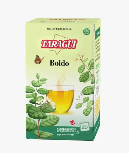 [TARAGBOLDX20] Té de Boldo Taragüí, caja de 20 saquitos