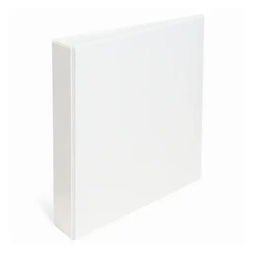 [CARP2AA425BC] Carpeta 2 anillos 20mm A4 Blanca cubierta cristal, lomo de 30mm.