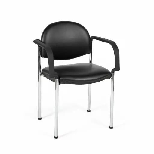 [ROSSIR850BRN] Silla Fija con Brazos, modelo R 851, negra