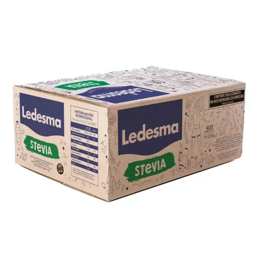 [LEDESSTEVX400] Edulcorante Ledesma Stevia, caja de 400 sobres