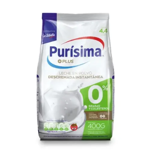[PURIDESC400G] Leche en polvo descremada Purisima, 400g. 